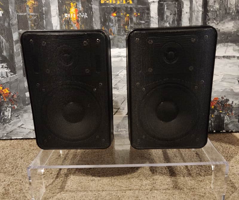 Bogen Bogen FG20S 2 way indoor /outdoor speakers 90s - Black plastic image 1