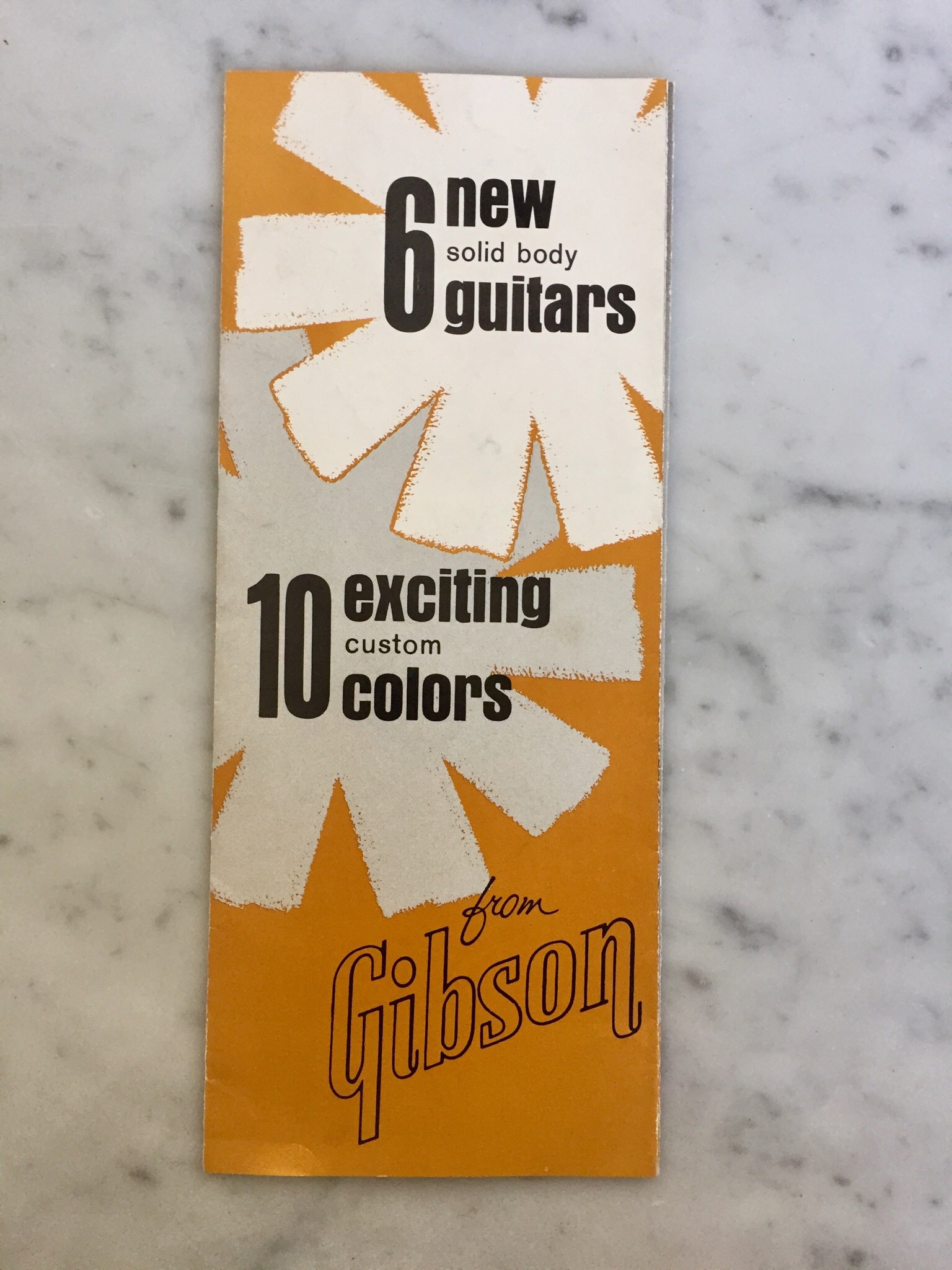 1960's Gibson Thunderbird Firebird Color Chart Collector Case Candy Vintage Rare Brochure Foldout