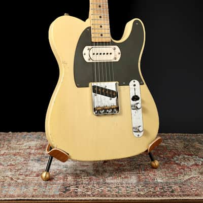 Mario Martin T-Style - Nocaster Blonde - Med Relic, AAA Flame Maple Neck. Mojo P.A.B / Bigsby Pup. NEW, (Authorized Dealer) image 3