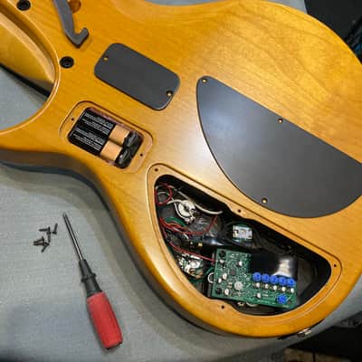 RARE Bolin NS Design NS-5 Bass sn:0127 Ned Steinberger VIDEO DEMO *FACTORY HARD SHELL CASE EXCELLENT image 22