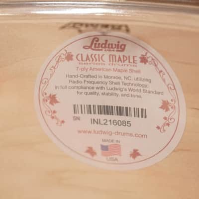 Ludwig 13/16/22" Classic Maple Fab Drum Set - Gold Sparkle image 13