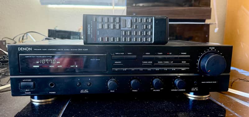 Denon DRA-435R Stereo Receiver Integrated Amp with Original Remote; Tested SEE VIDEO imagen 1