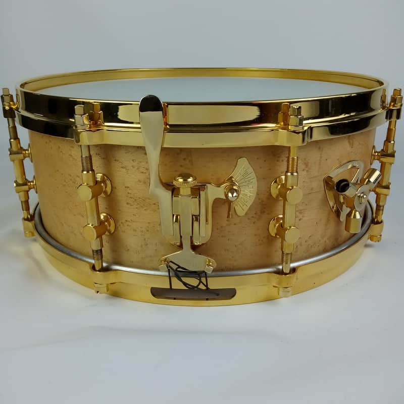 *Lang Gladstone TIMELESS TIMBER 1Ply Craviotto Maple Snare Drum 5.5x14"24k Gold* image 1