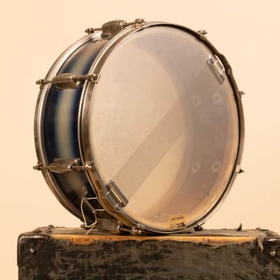 1950s Slingerland 5x14 Blue and Silver Duco Student Radio King Snare Drum image 11