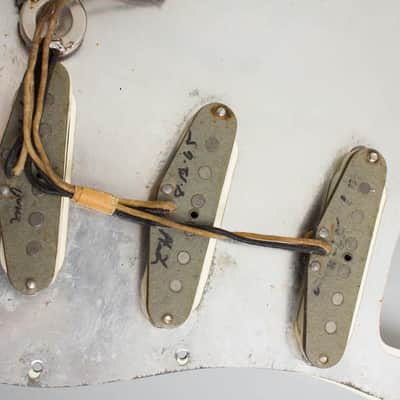 Fender  Stratocaster Solid Body Electric Guitar (1965), ser. #L77176, vintage road case. image 15