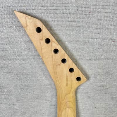 Jackson Style Neck Black 25.5" Floyd Rose Rosewood Maple Shark Fin image 4
