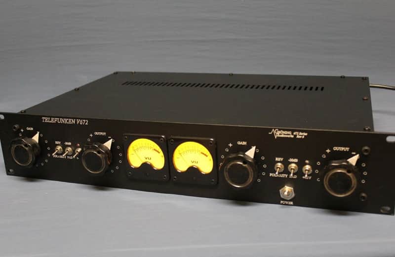 Pair of Racked Telefunken V672 Pre-Amps image 1