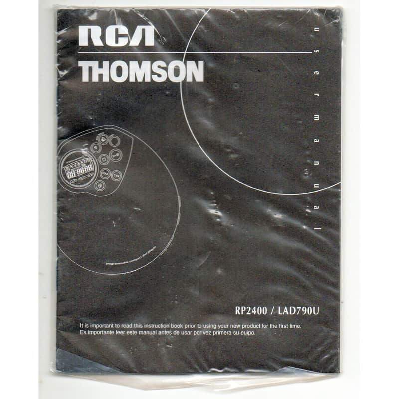 Manual for RCA Thomson RP2400 Personal CD Player NEW Factory Sealed image 1