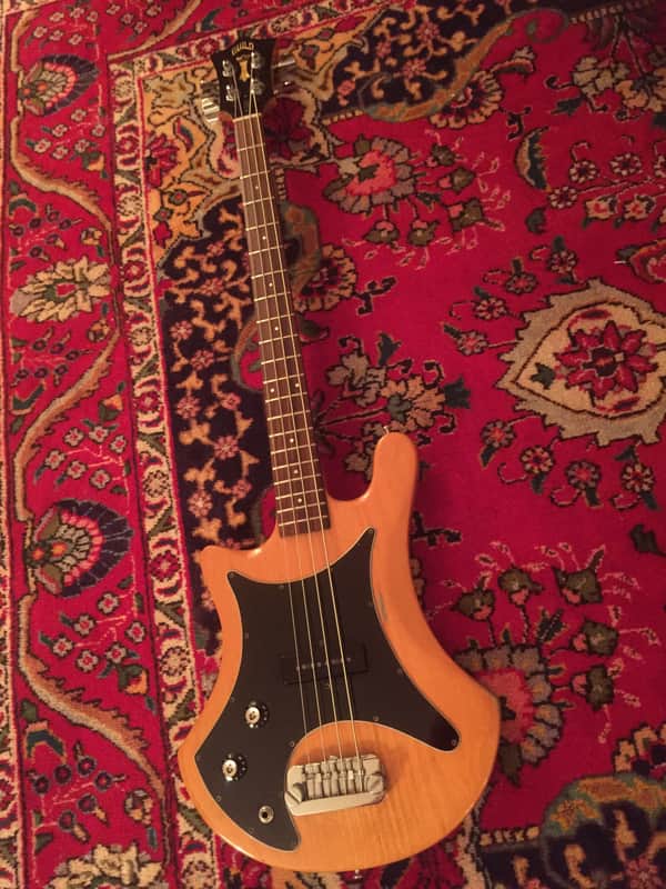 Left handed Guild B-301a bass guitar 1980 natural image 1
