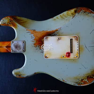 Fender Stratocaster Blue Gray Aged Relic Made in USA image 4