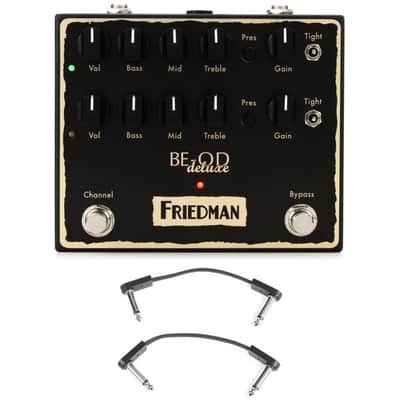 Friedman BE-OD Deluxe Dual Overdrive Pedal with 3 Patch Cables image 2