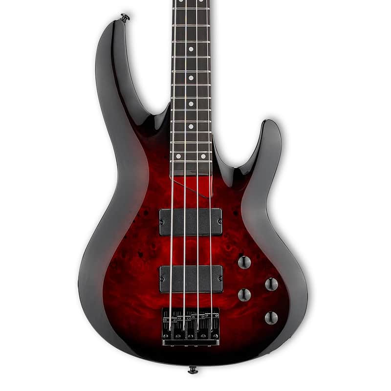 ESP LTD B-204DX Bass Guitar - Red Burst - B-Stock image 1