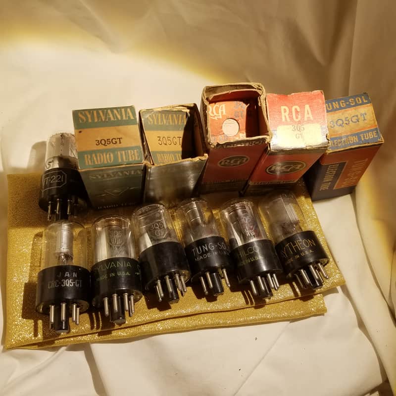 RCA etc. Pair (2) 3Q5 tNOS AT1000 TESTED Vacuum Tubes Beam Power VT221 JAN-CRC-3Q5 3Q5GT/G 1940-1959 image 1