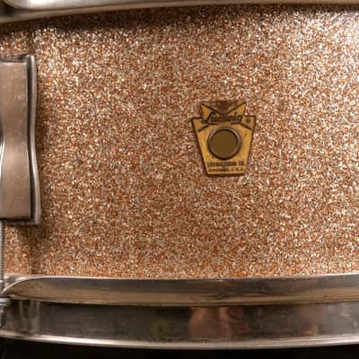 1965 Ludwig 5x14 Champagne Sparkle Pioneer Snare Drum image 6