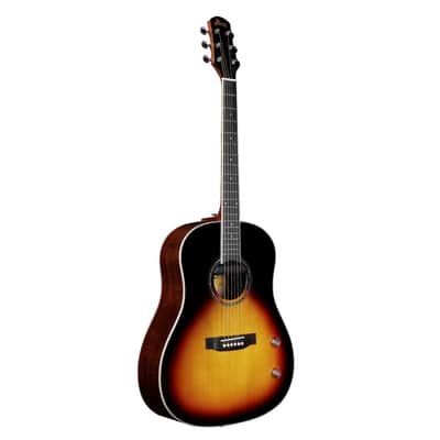 WINZZ AFM16E-SD Slope Shoulder Dreadnought Solid Spruce Acoustic Guitar with Retro EQ image 5