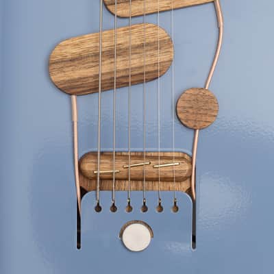 Verso Orbit Baritone 2024. - Dove Blue / Walnut - Sheet Metal Body w/ freely adjustable Magnetic Pickups SC1 Neck & HB2 Bridge - NEW. (Authorized Dealer) image 4