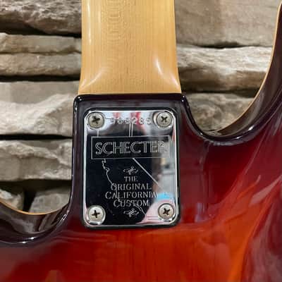 Schecter USA Custom Shop Sunset 7 1998 - Cherry Sunburst w/OHSC image 14