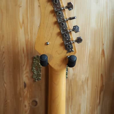 VIDEO! 1970s Japan Sakai (Teisco-ish) "Hertiecaster" guitar - pro Setup, player ready image 10