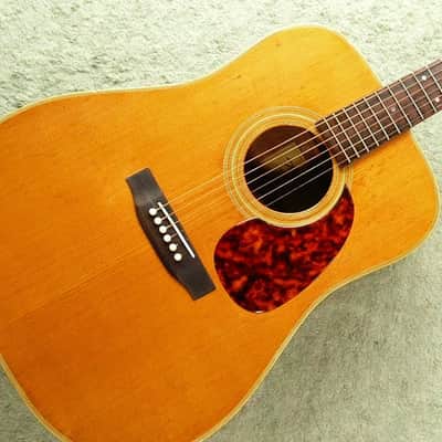 Suzuki  Three S W130 Dreadnought Acoustic Guitar Japan Vintage 1975 Natural image 1