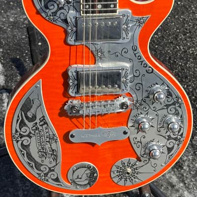 2014 Teye Coyote Single Cut Electric Guitar Orange Flame Maple Les Paul image 2