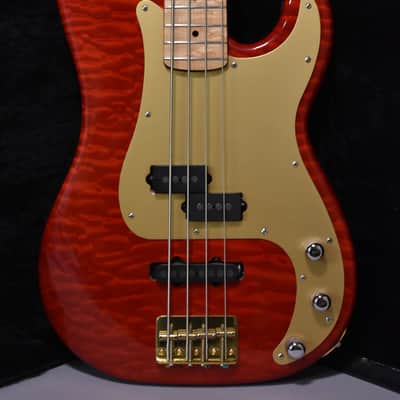 1980s Schecter USA Dallas-Era PJ Bass Employee Build Cherry Red w/OHSC image 2