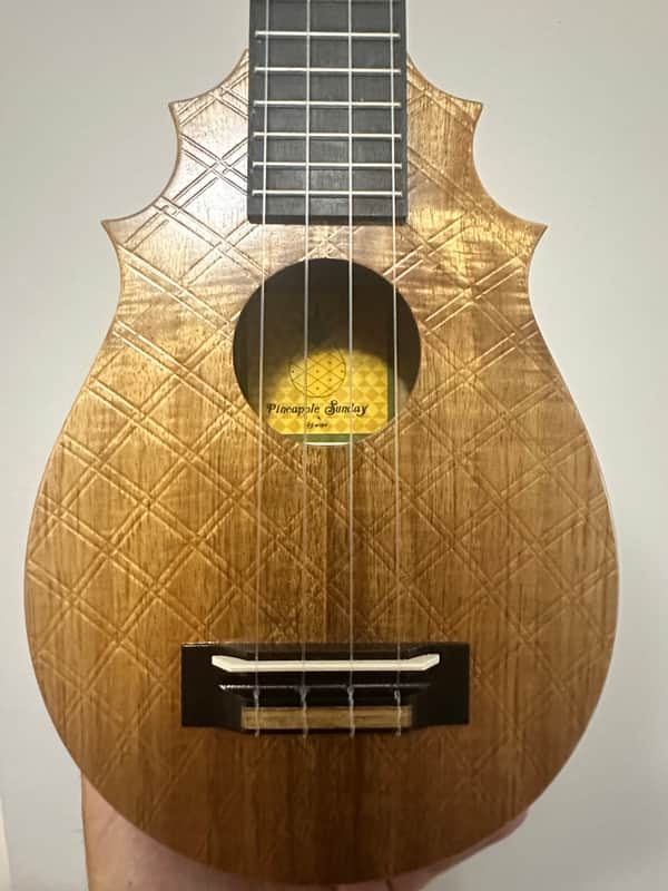 KoAloha UkeSA Tenor Pops' Pineapple Sunday Solid Acacia Ukulele M559 image 1
