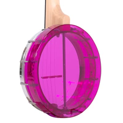 Gold Tone Little Gem (Amethyst): See-Through Banjo-Ukulele with Bag image 9