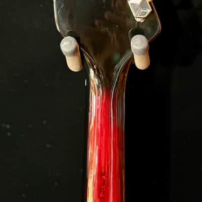 Zenon Teisco TRE-100 1962-64 electric gold foil pickups vibrato Red black burst image 6