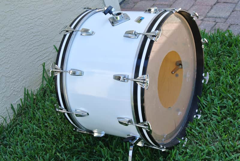 SUPER CLEAN! 1970's LUDWIG (Chicago) 22" CLASSIC WHITE CORTEX BASS DRUM! RM113 image 1