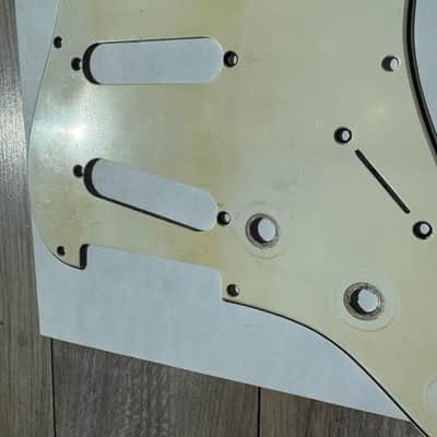 Vintage USA 54 8 Hole 50's Fender Stratocaster 56 Vintage Pickguard Celluloid / Nitrate White / Cream 1954 thru 58 RI image 10