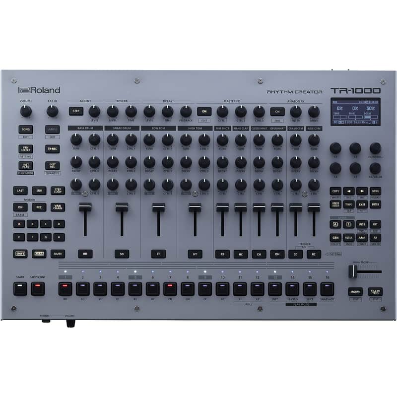 Black Roland Juno-D synthesizer keyboard with white and black keys.