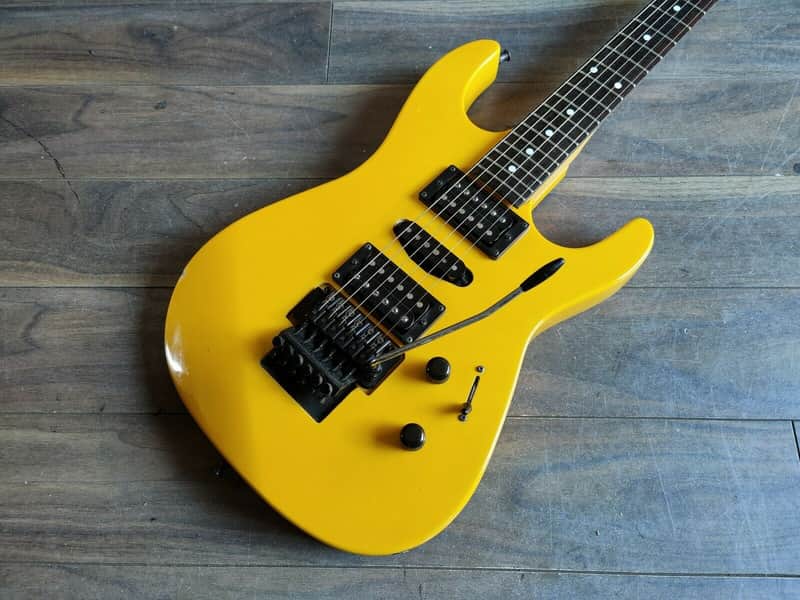 1990's Bill Lawrence Japan VR-803 HSH Superstrat (Canary Yellow) image 1