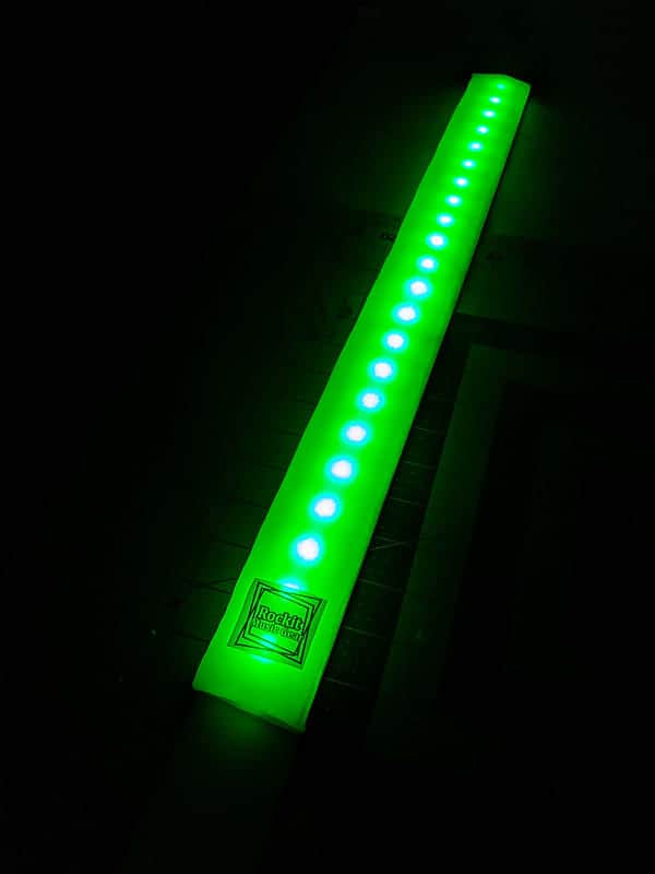LED Guitar Strap Handmade White One Button Control Rechargeable image 1