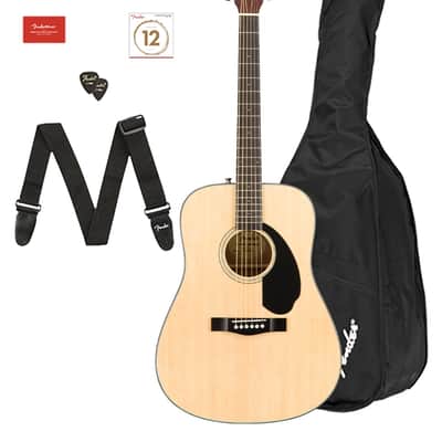 Fender CD-60S Dreadnought Acoustic Guitar Pack V2, Natural image 1