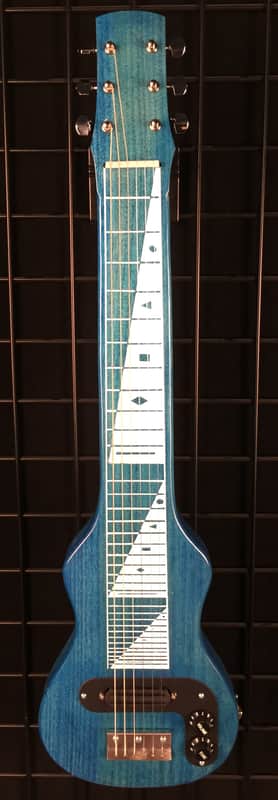 Morrell Joe Morrell Pro Series 6-String Lap Steel Guitar Transparent Blue USA image 1