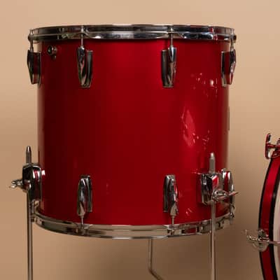 1980s Premier Soundwave Polychromatic Red Drum Set image 5