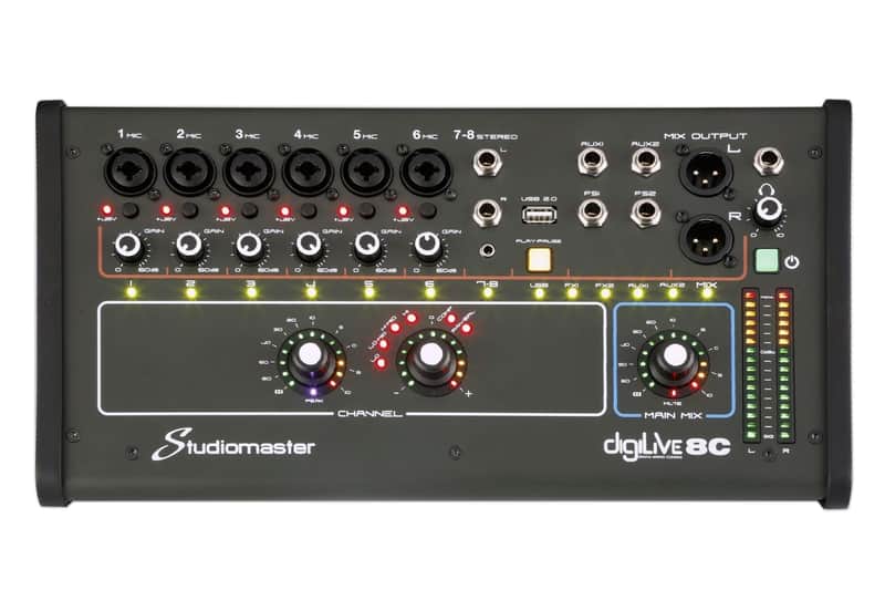 Studiomaster DigiLive 8C - 8 Input Digital Mixer image 1