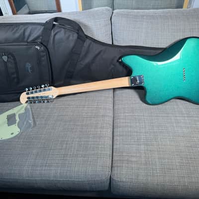 Squier Jazzmaster Electric XII 12 string Paranormal 2024 - Sherwood Green with Upgrades and Fender Gig Bag image 3