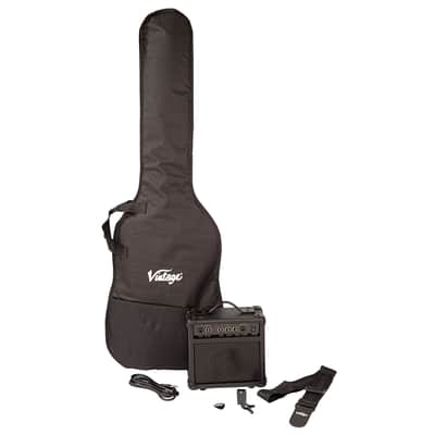 Vintage V495 Coaster Series 5-String Bass Guitar Pack ~ Boulevard Black image 2