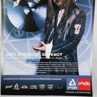 Paiste Black Alpha Slipknot edition 20" Metal Ride 2008-2010 - Black with Gold Slipknot logo image 11