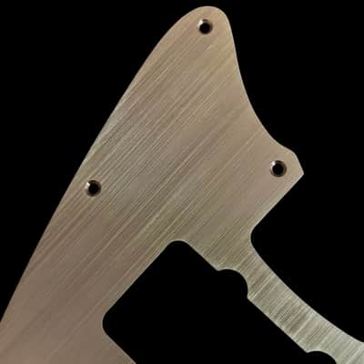 Jazzmaster Pickguard Scratchplate - NO Upper Controls / Rhythm Circuit - USA 60s Vintage - Brushed Brass - Made-To-Order image 5