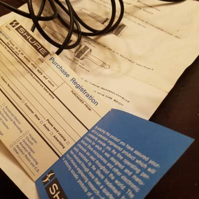 Shure Hi-Z Unidirectional Dynamic Mic 515SAC Unidyne B + Clip IOB spec sheet 1968 - black and silver image 4