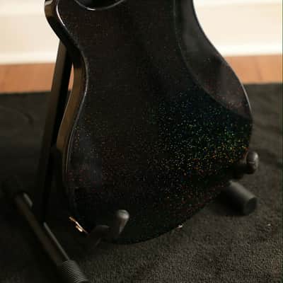 PRS S2 Vela Semi-Hollow Electric Guitar, Black Rainbow Holoflake image 6