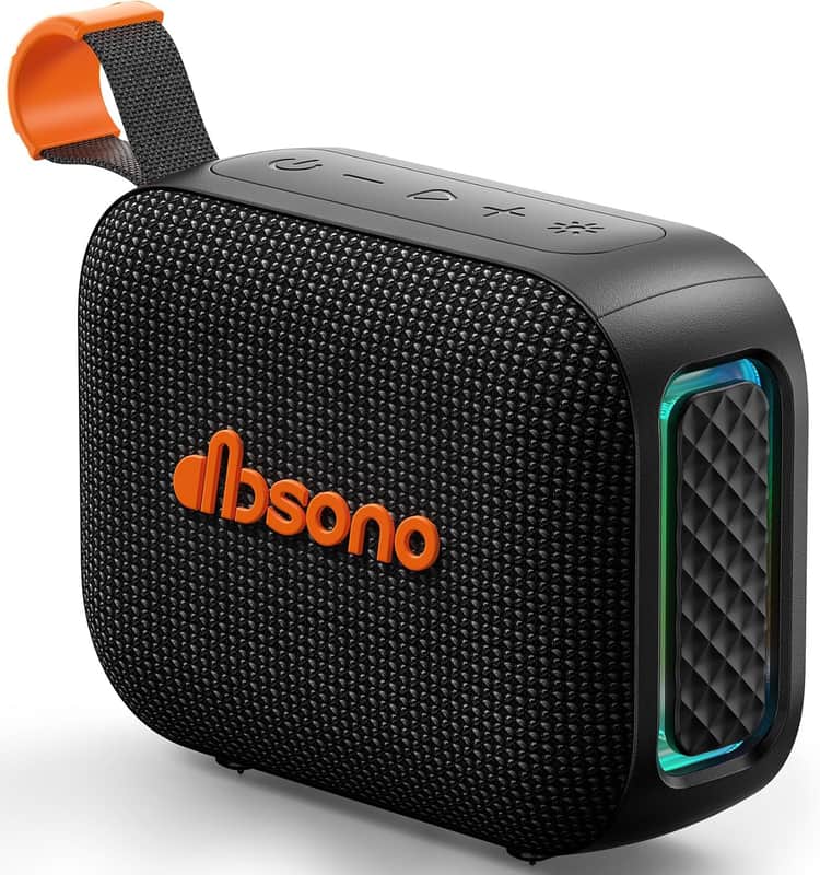 Compact Wireless Bluetooth Speaker with AUX Line-In, IPX5 Water-Resistant Design for Outdoor, Travel, Beach & Home Use image 1