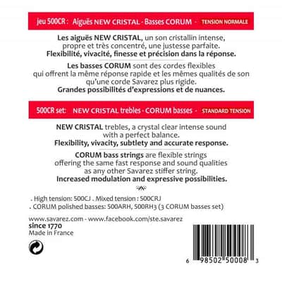 Savarez 500 CR Normal Tension Classical Guitar Strings image 2