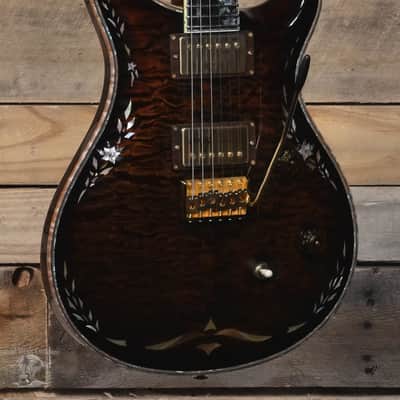 PRS Signed Private Stock 10th Anniversary Custom 24 Electric Guitar Tiger Eye Burst w/ Case image 1