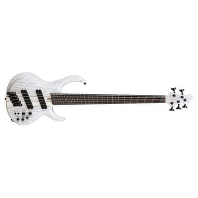 Ibanez Bass Workshop BTB865MS 5-string Bass w/ Hardshell Case - Transparent White Flat image 3