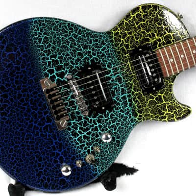 Custom Crackle Painted and Upgraded Epiphone LP Special ll Electric Guitar With Matching Headstock image 6