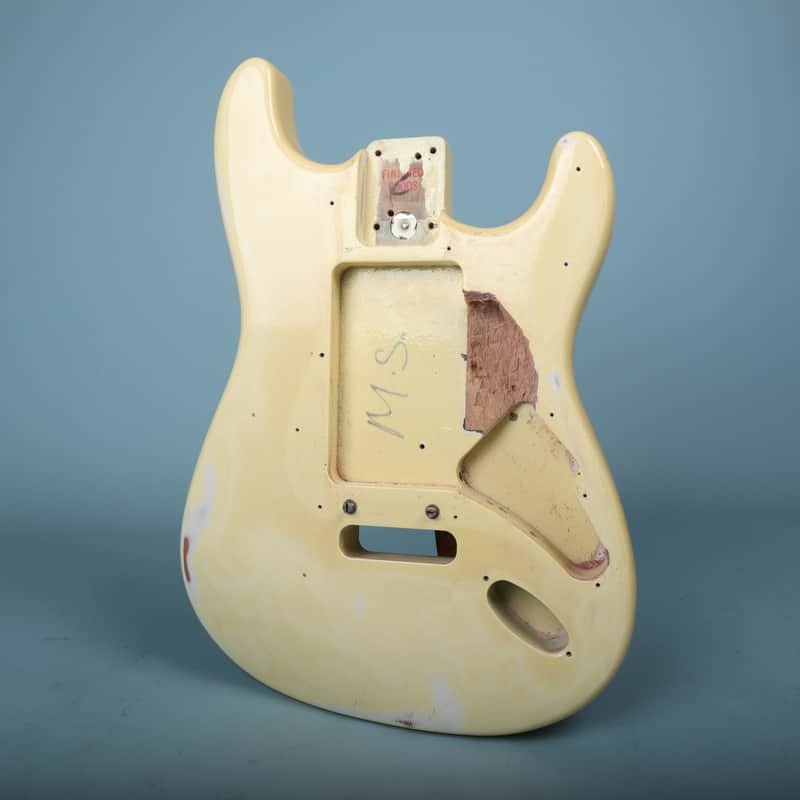 1994 Fender USA Stratocaster Guitar Body Vintage White image 1