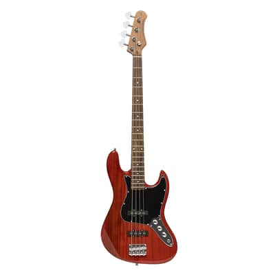 Stagg SBJ-30 STF RED Vintage 30 Serie J Bass See Trough Fiesta Red image 2